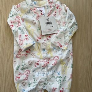 NWT HANNA ANDERSSON ORGANIC PIMA COTTON CURIOUS GEORGE FOOTED SLEEPER